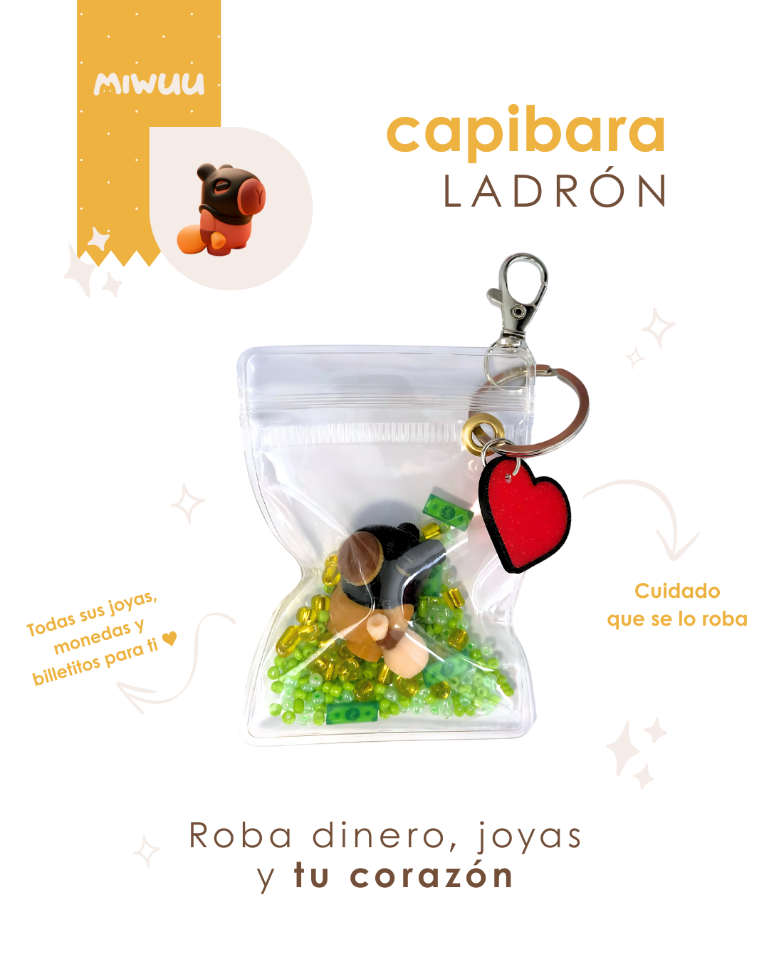 Llavero de Capibara Ladrón
