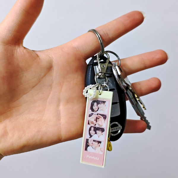 Llavero de Pareja Personalizado con Strip de 4 fotos