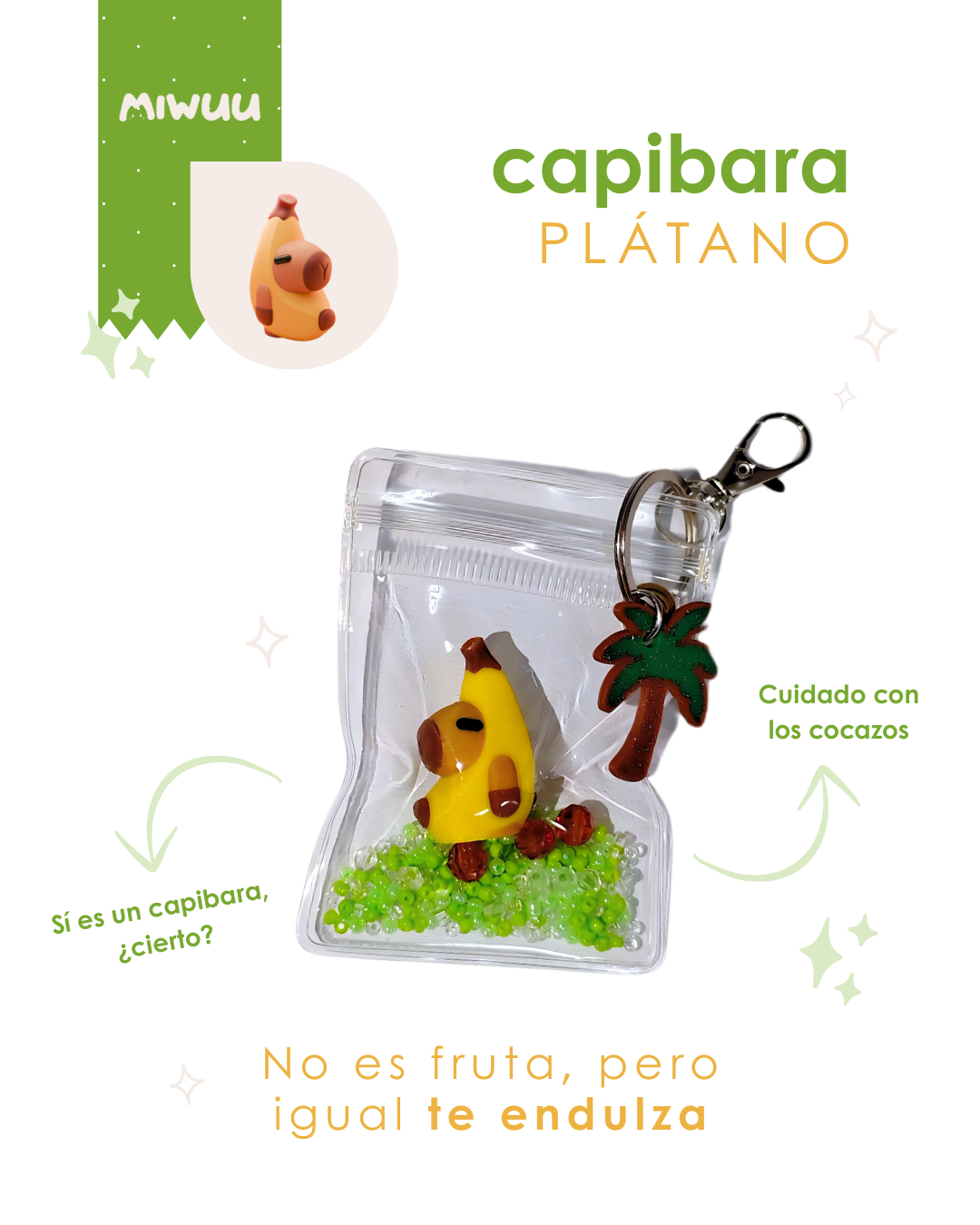 LLavero de Capibara Plátano