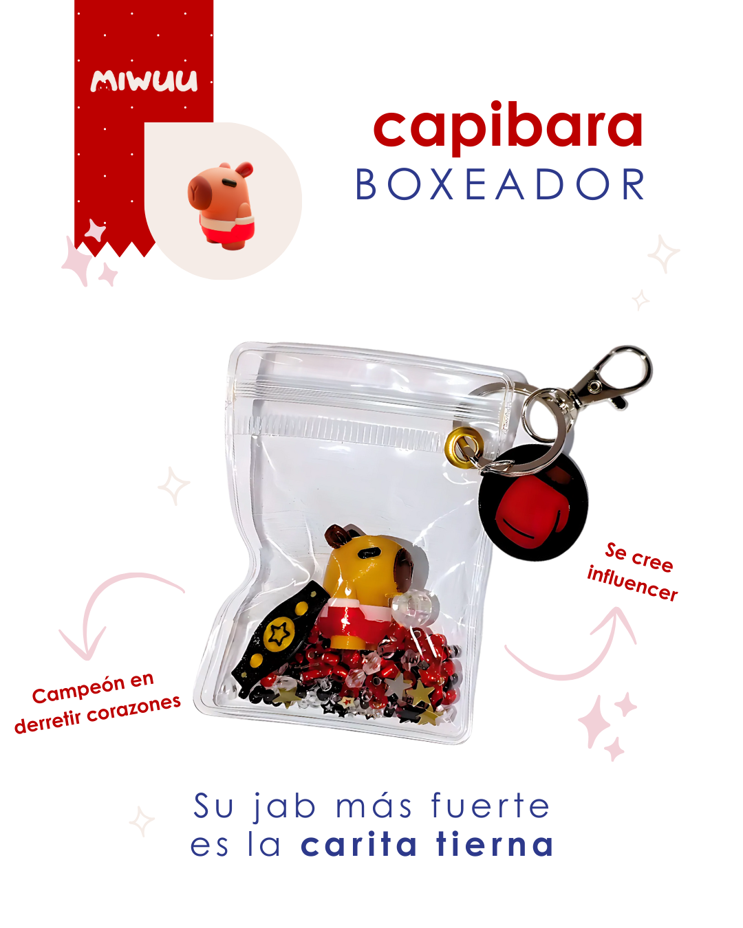 Llavero de Capibara Boxeador