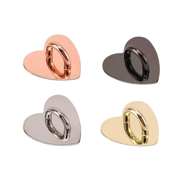 Corazón adhesivo para colgar accesorios en el celular