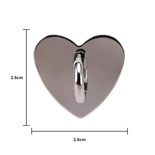 Corazón adhesivo para colgar accesorios en el celular