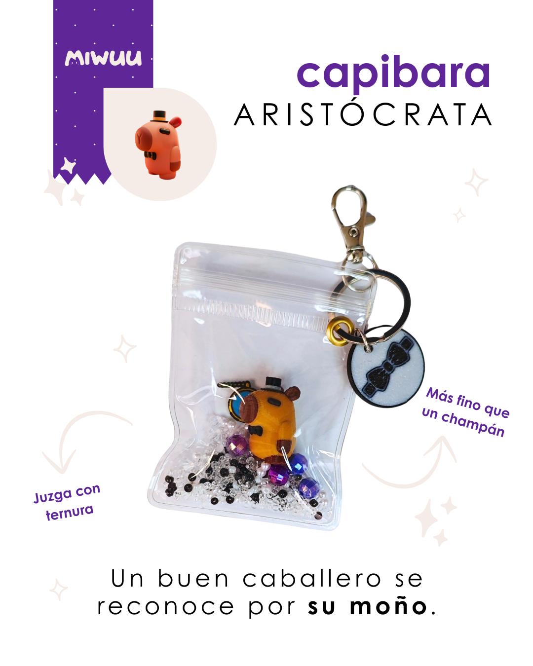 LLavero de Capibara Aristócrata